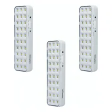 Kit 3 LuminĂĄria EmergĂȘncia 30 Leds Bivolt Intelbras Lde 30l Foto mini 1