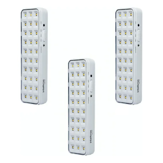 Kit 3 LuminĂĄria EmergĂȘncia 30 Leds Bivolt Intelbras Lde 30l Foto 1