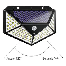 Kit 3 Luminária Energia Solar Parede 100 Led Sensor Presença Foto mini 3