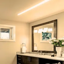 Kit 3 Luminária Led Linear 60cm 20w Branco Sobrepor Bivolt Estrutura Branco Quente 3000k 110v/220v Foto mini 3