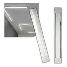 Kit 3 Luminária Led Linear 60cm 20w Branco Sobrepor Bivolt Estrutura Branco Quente 3000k 110v/220v Foto mini 4
