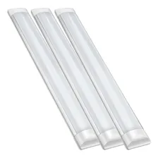 Kit 3 Luminária Led Tubular Slim 36w 40w 120cm Branco Frio Foto mini 1