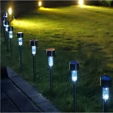 Kit 3 Luminaria Solar Balizadora Em Inox Poste Para Jardim Foto mini  3