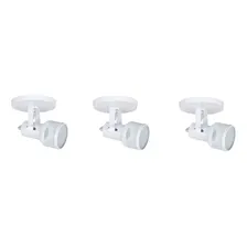 Kit 3 Luminaria Spot Sobrepor Tela Par20 E27 Led Estrutura Branco Foto mini 1
