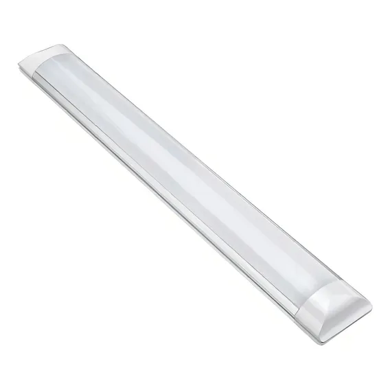 Kit 3 Luminaria Tubular Led Sobrepor Slim 40w 6500k 120cm Cor Branco Bivolt Foto 1