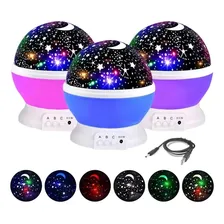 Kit 3 Luminárias Infantil Projetor Estrela 360º Galaxy Foto mini 2