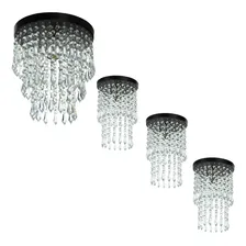 Kit 3 Lustre Plafon Spark + Lustre Plafon Manucrillic Preto 110v/220v Foto  mini 1