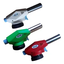 Kit 3 Maçarico Culinário Portátil Com Regulagem Automático Foto mini 1