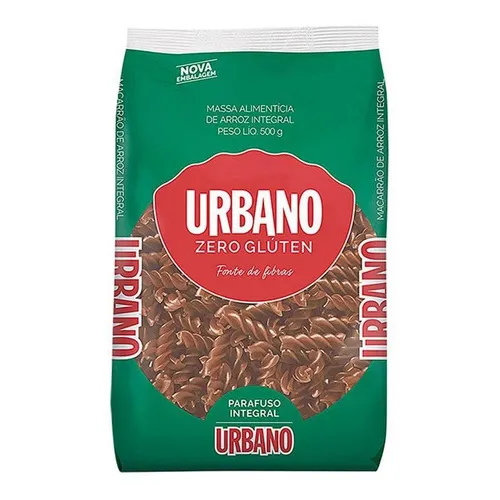 Kit 3 Macarrão Arroz Integral Parafuso S Glúten Urbano 500g Foto 1