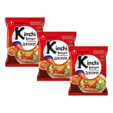 Kit 3 Macarrão Lamen Coreano Kimchi Ramyun Nongshim 120g Foto  mini 1