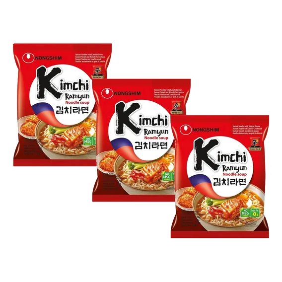 Kit 3 Macarrão Lamen Coreano Kimchi Ramyun Nongshim 120g Foto 1
