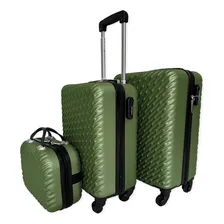 Kit 3 Malas De Viagem Verde Militar Foto mini 2