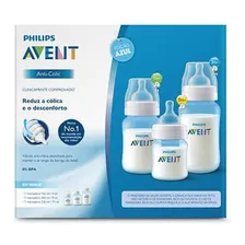 Kit 3 Mamadeira Avent Menino Antic贸lica 125/260/330ml Azul Foto mini 2