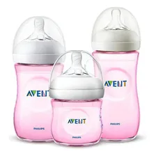 Kit 3 Mamadeira Avent Petala Anticolica cor rosa Foto mini 1