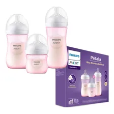 Kit 3 Mamadeira Avent Petala Anticolica cor rosa Foto  mini 1
