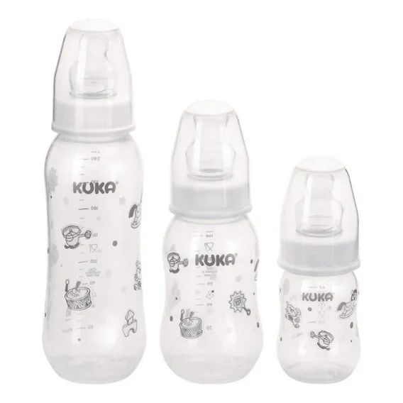 Kit 3 Mamadeira Kuka Natural Color Bico Orto 250 160 70 Foto 1