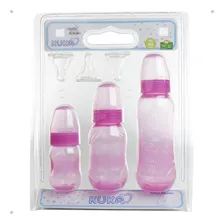 Kit 3 Mamadeiras Aquarela Bico Universal Kuka Bico Redondo Cor Rosa Kit 3 Mamadeiras Aquarela Bico Redondo Foto mini  2