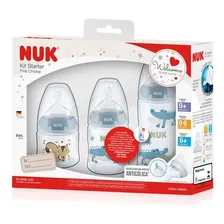Kit 3 Mamadeiras Starter Azul 90/150/300ml First Choice ? NUK Foto mini  3