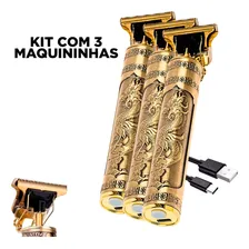 Kit 3 Maquininhas Dourada Remove Todo Pelo Acabamento Foto mini 4