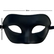Kit 3 Máscaras Veneza Básica Fosca Preta Baile De Carnaval Foto mini 4