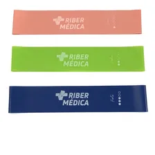 Kit 3 Mini Band Faixas Elásticas 25x5 Thera Band Ribermedica Foto mini  2