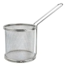 Kit 3 Mini Cesta Inox Servir Fritas Fritura Porções Frango Foto mini 1
