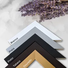 Kit 3 Moldura Quadro Grande Com Vidro A2 42x60cm Poster Foto Cor Tabaco Foto mini 2