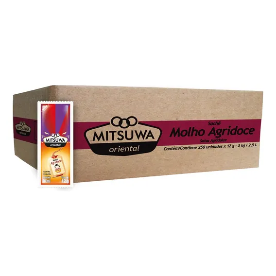 Kit 3 Molho Agridoce Oriental Mitsuwa Restaurante 250sachês Foto 1