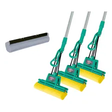 Kit 3 Mop Rodo Sekito Noviça C/ Cabo Bettanin + Refil Extra Foto mini 1