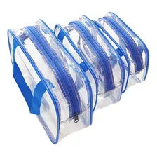 Kit 3 Necessaire Transparente 093 P M G Azul Foto mini  2