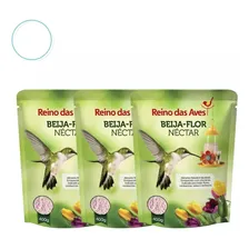 Kit 3 Nectar Para Beija Flor Refil 400g Reino Das Aves Foto mini 1