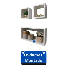 Kit 3 Nichos Mdf 15mm Branco Sala Quarta Banheiro Decoração Foto mini  2