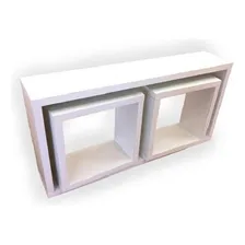 Kit 3 Nichos Mdf 15mm Branco Sala Quarta Banheiro Decoração Foto mini  3