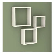 Kit 3 Nichos Mdf Branco Sala Banheiro Decoração Variado Foto mini 2