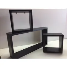 Kit 3 Nichos Preto 50x25 / 20x20 / 20x20 Mdf Alta Qualidade Foto mini 2