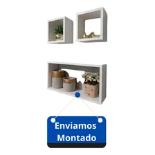 Kit 3 Nichos Retangular Estante Livros Quarto Infantil Mdf Cor Branco Foto mini 4