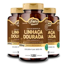 Kit 3 Óleo De Semente De Linhaça Dourada 1000mg 120 Cápsulas Foto mini 1
