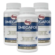 Kit 3 Omegafor Plus Ômega 3 Rico Dha Epa 120 Caps Vitafor Foto  mini 1