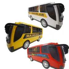 Kit 3 Ônibus Brinquedo Infantil Criança Escolar Carrinho Bus Cor Color Foto mini 1