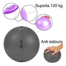 Kit 3 Overball 25 Cm Pilates Fisioterapia Reabilitação Yoga Foto mini 4