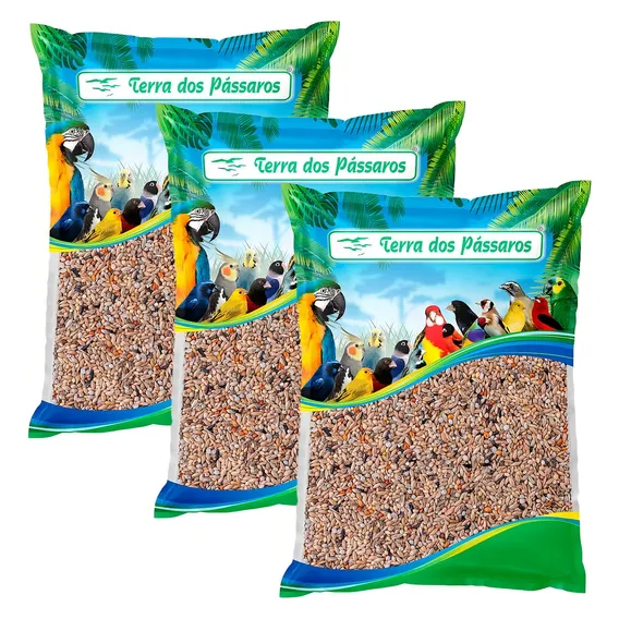 Kit 3 Pacotes De Mistura Coleiro Coleirinha - Premium - 500g Foto 1