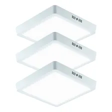 Kit 3 Painel Plafon 25w Led Quadrado Sobrepor 25w Cor Branco frio Foto mini  2