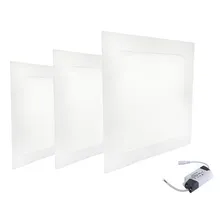 Kit 3 Painel Plafon Led 12w Quadrado Embutir Branco Frio 6k Foto  mini 1