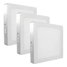 Kit 3 Painel Plafon Led 24w 25w Quadrado Sobrepor Bivolt Foto mini 1