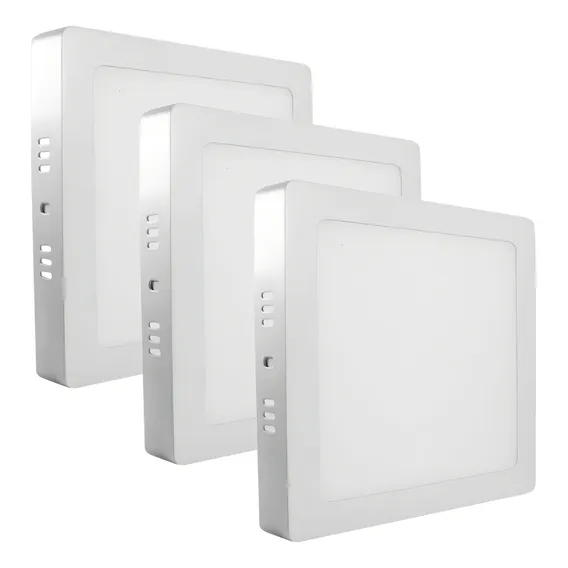 Kit 3 Painel Plafon Led 24w 25w Quadrado Sobrepor Bivolt Foto 1