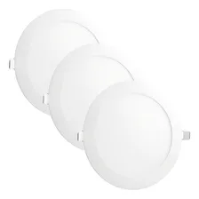 Kit 3 Painel Plafon Led 24w 25w Redondo Embutir 6500k 30x30 Foto mini 1