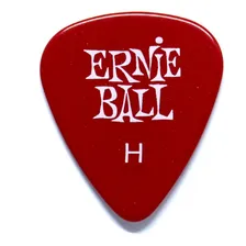 Kit 3 Palheta Ernie Ball Pesada 9123 Vermelha + Foto mini  2