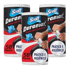 Kit 3 Pano Reutilizável Multiuso Scott Duramax com 174 panos cor branco Foto  mini 1