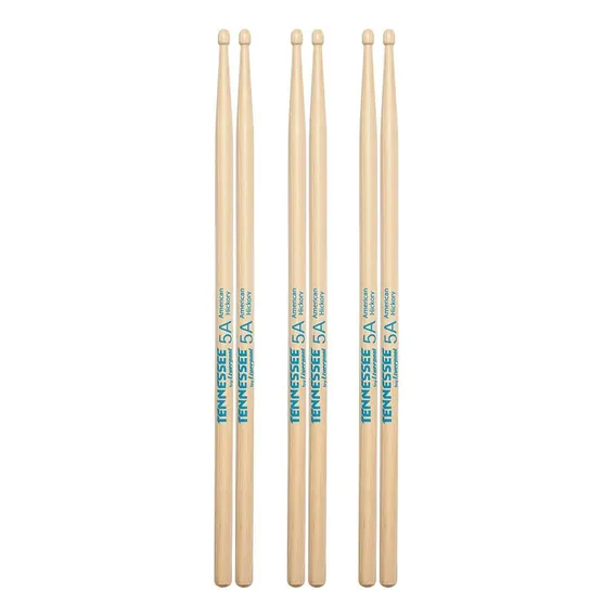 Kit 3 Pares Baqueta Liverpool Tennessee Hickory Tnhy 5am Foto 1