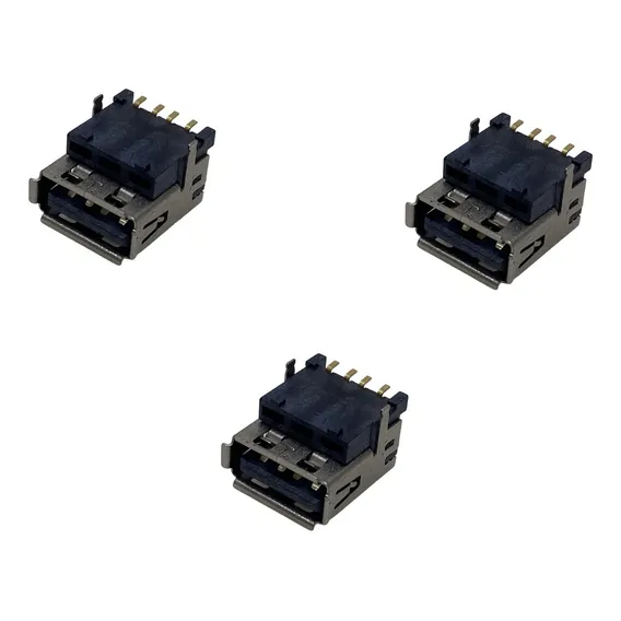 Kit 3 Pçs Conector Usb Tipo A 90° Graus Para Placa Foto 1